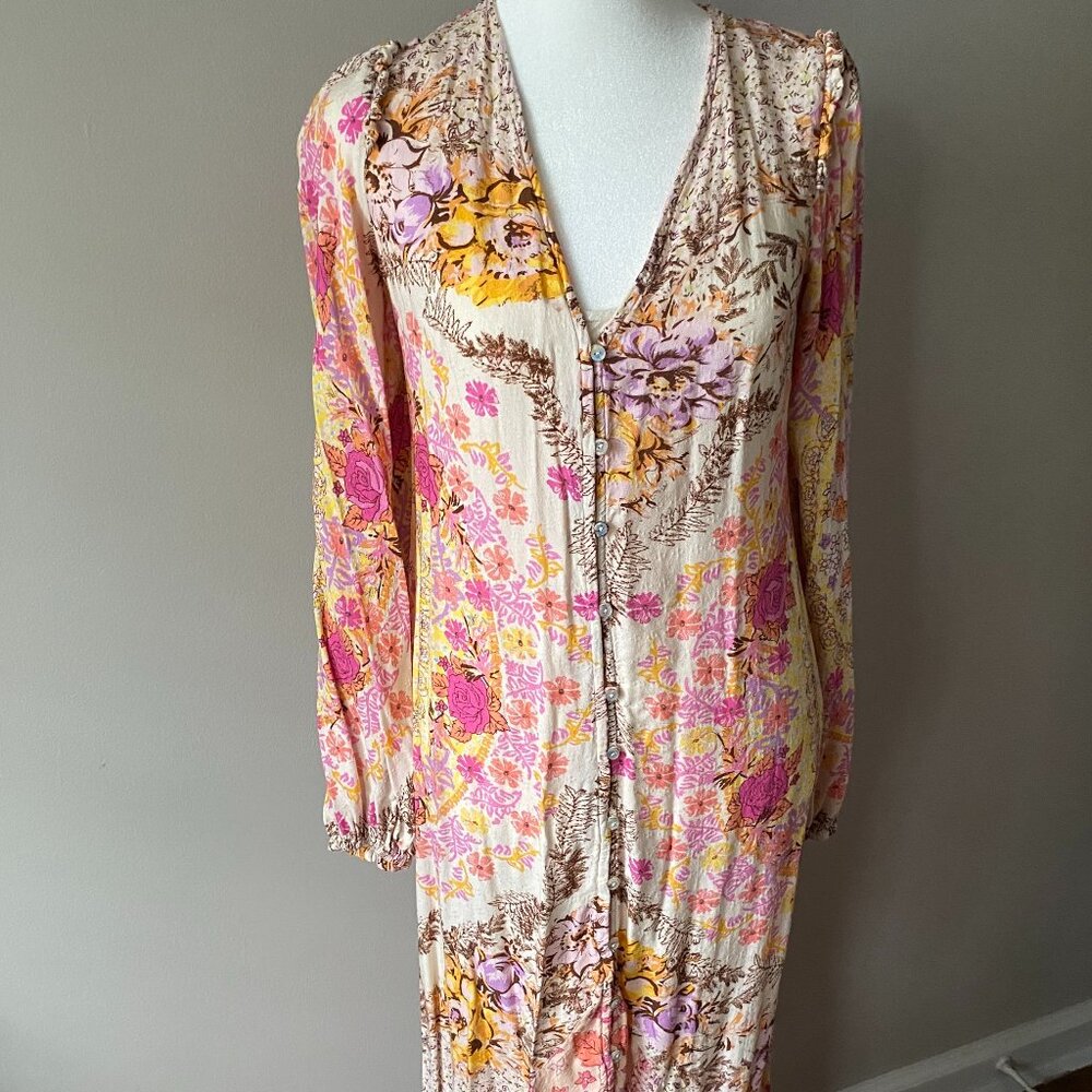 Free People 'Marais' Floral Midi-Dress - Size xs